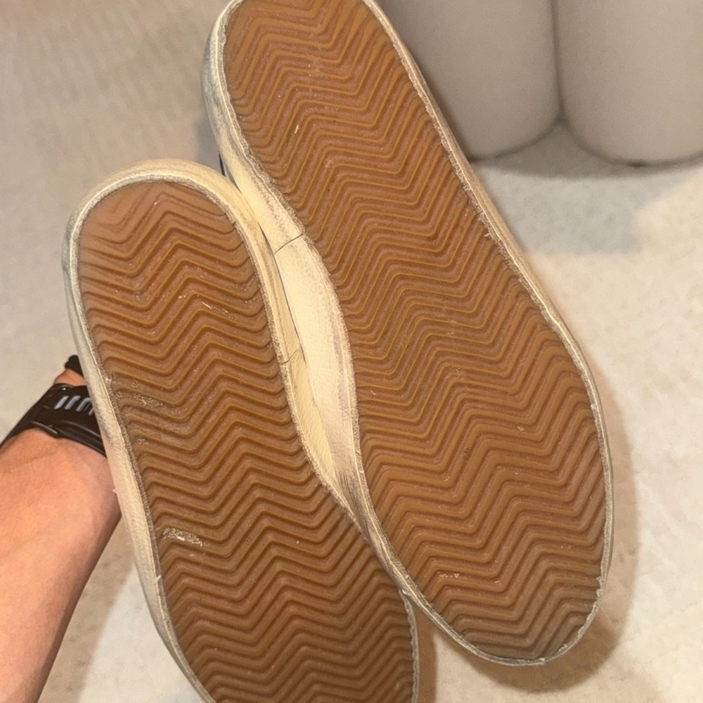 Golden Goose White and Black Superstar Sneakers - Picture 4 of 4